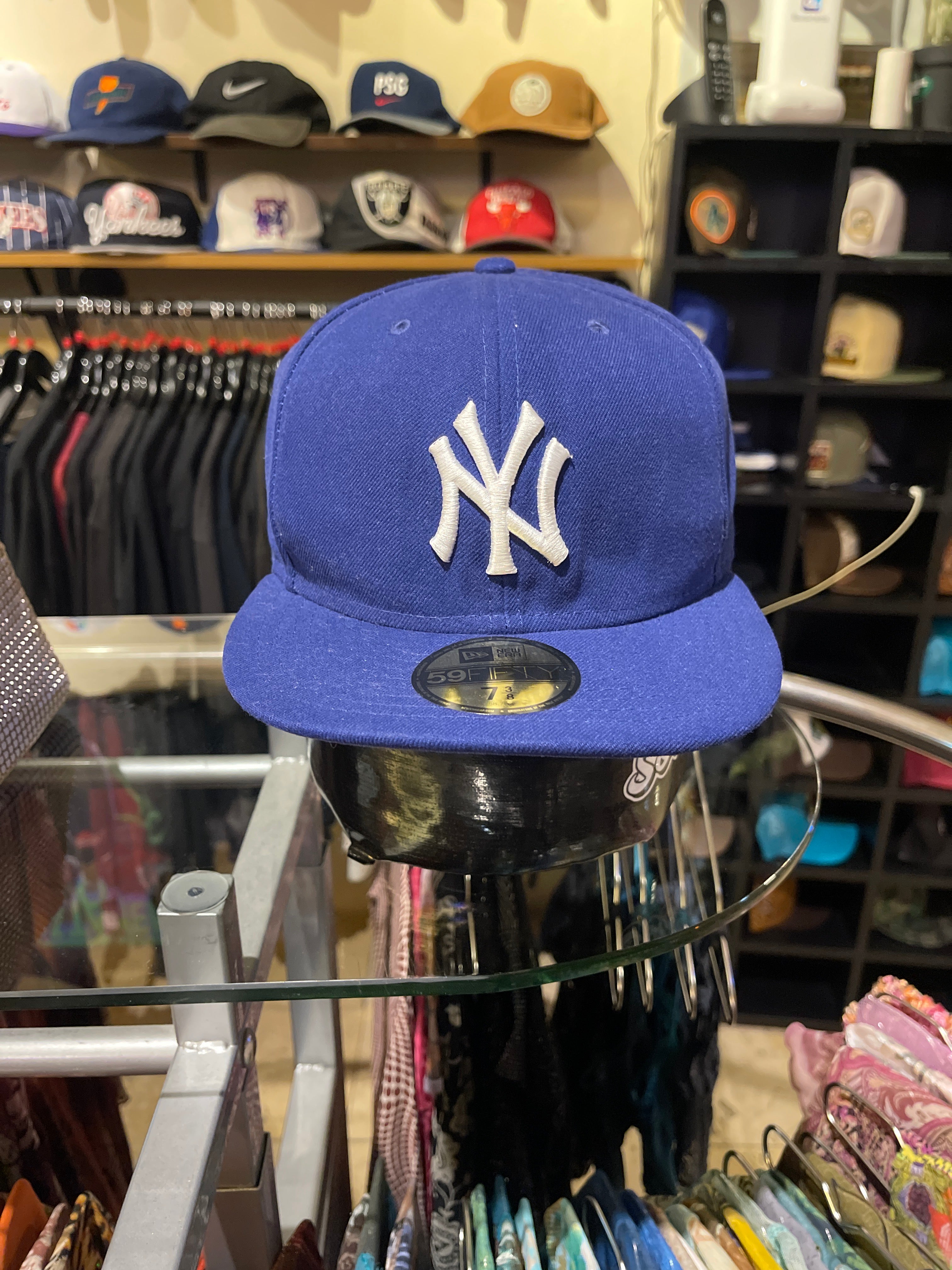 NY Blue Closed Cap (Size 7 3/8)