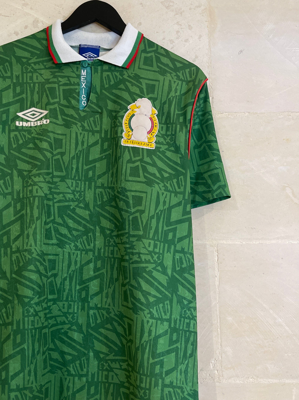 Vntg 1993-94 UMBRO Mexico Home Shirt (Medium)*