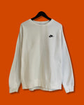 Nike White Sweatshirts (Large)