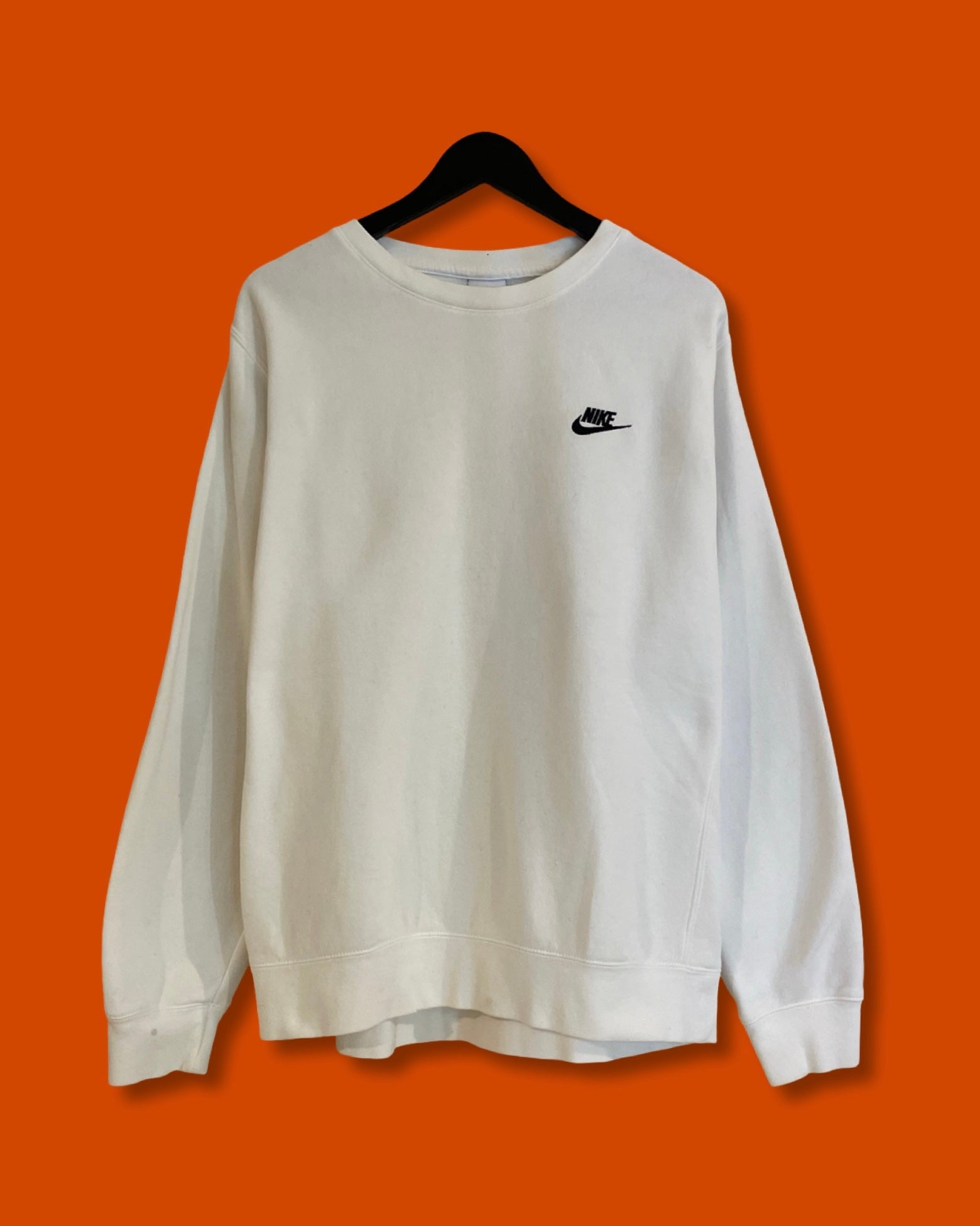 Nike White Sweatshirts (Large)