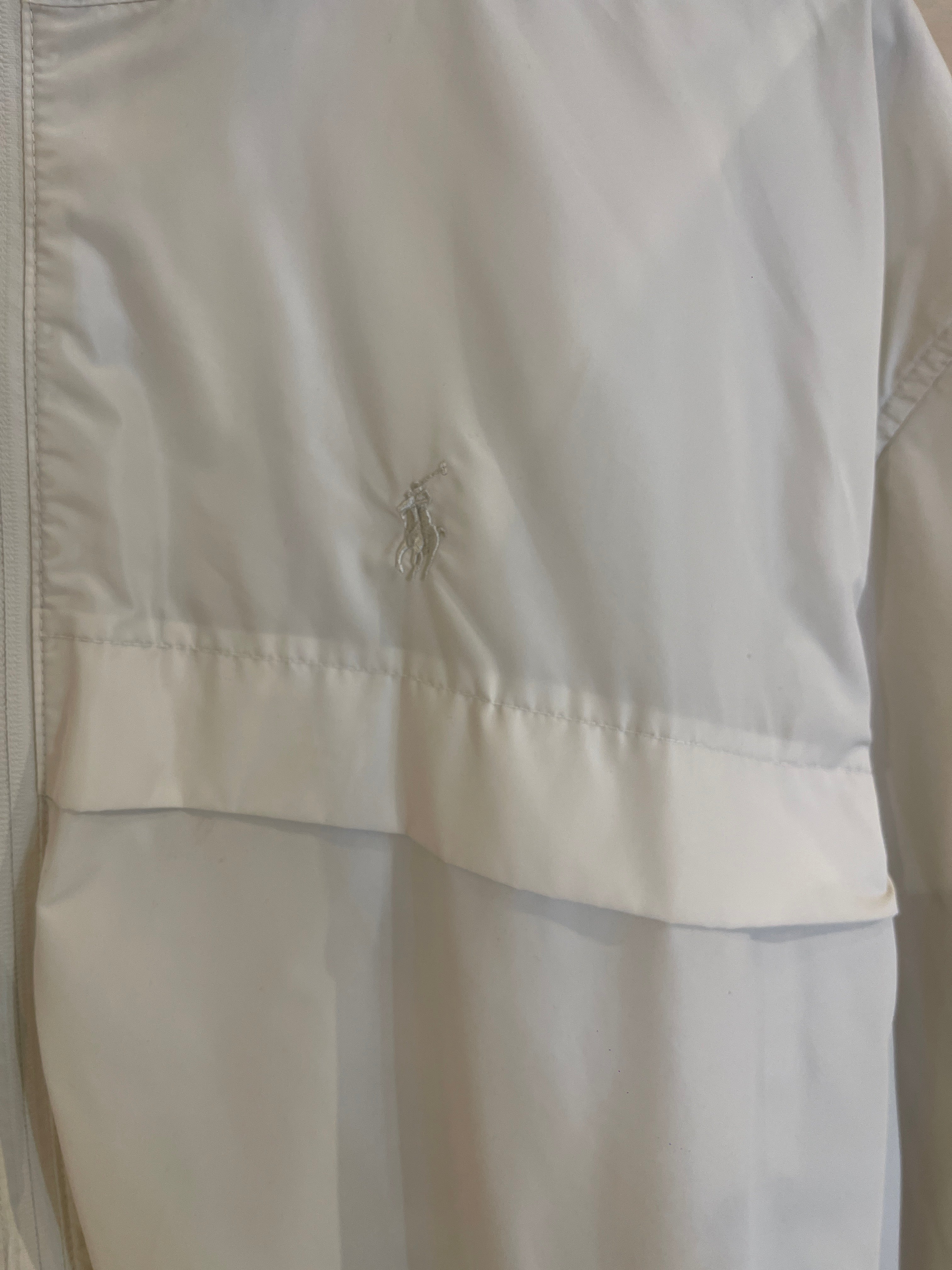 Polo Ralph Lauren White Windbreaker Hoodie Jacket (XXL)
