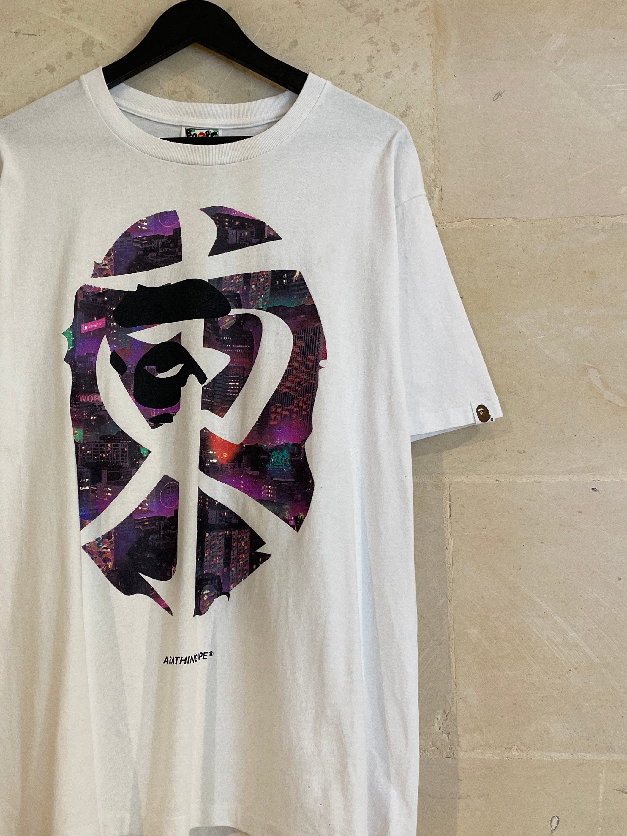 Bape Neon Tokyo Kanji Tee (Large)