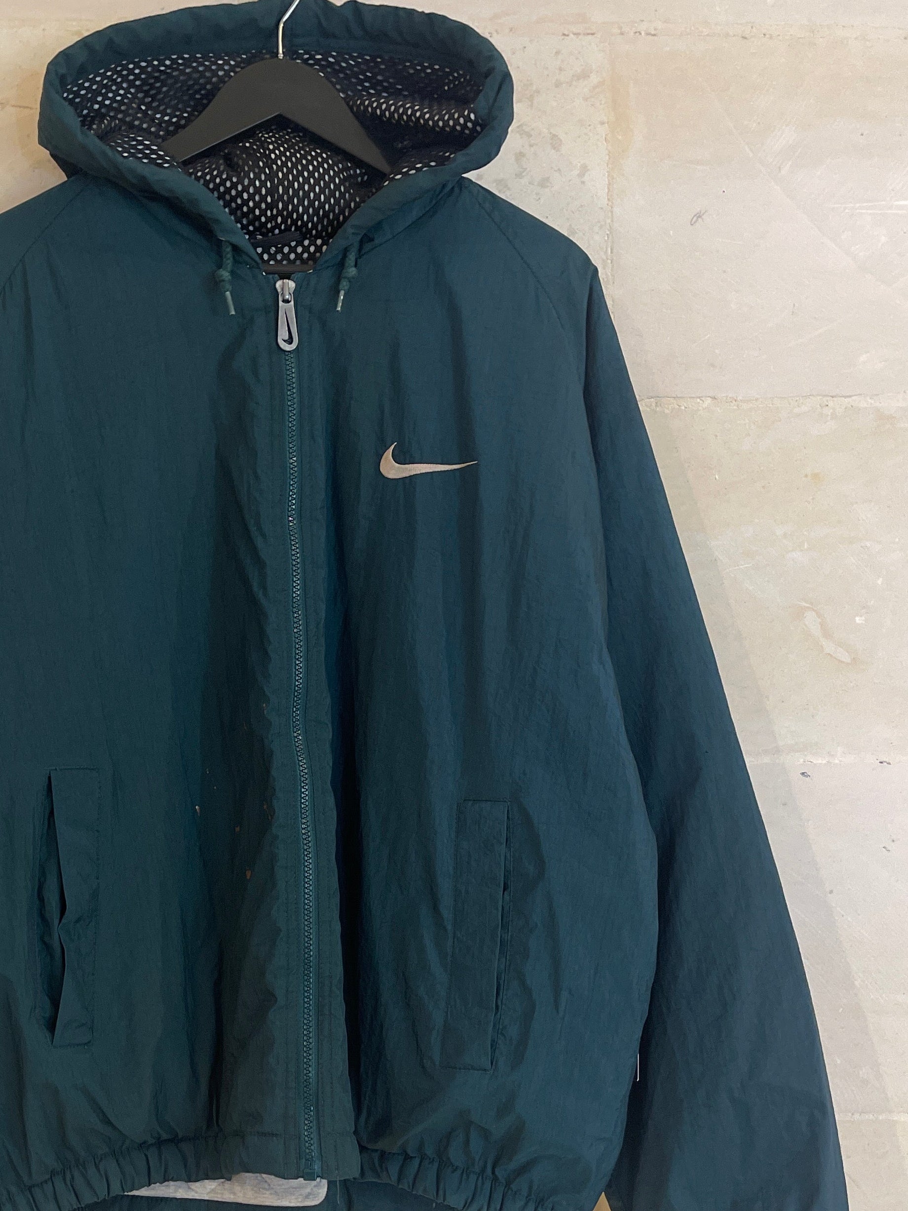 Vntg Nike Dark Green Full Zip Jacket (Medium)