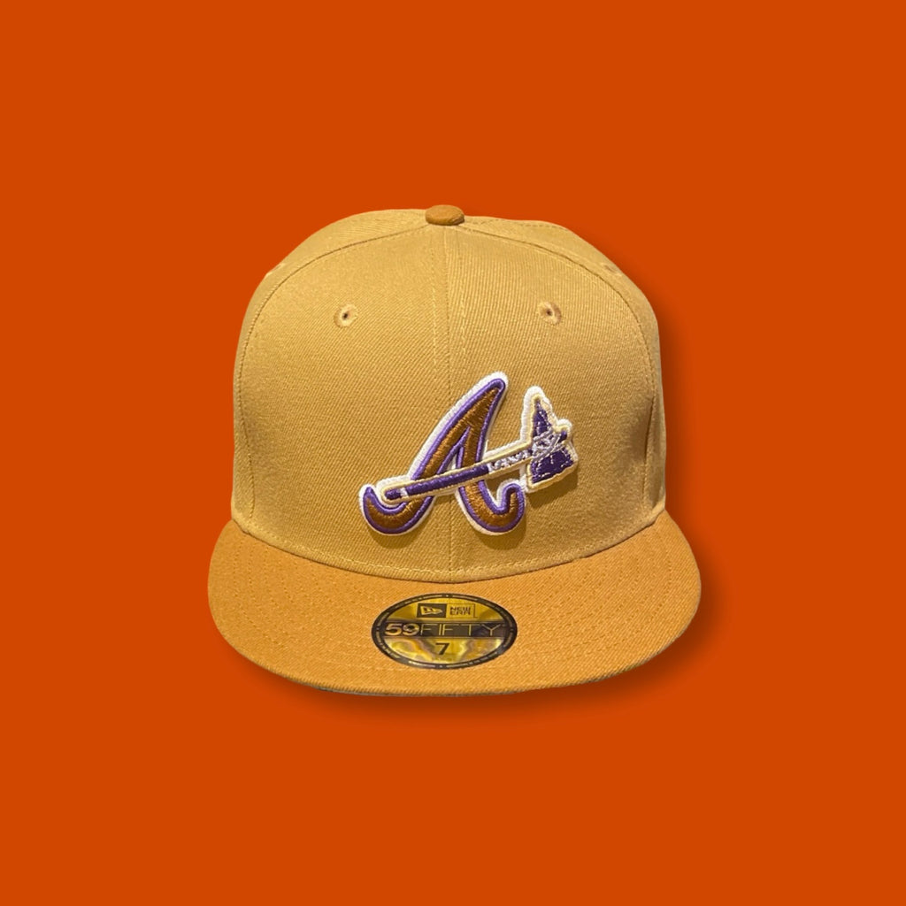 Brand New Atlanta Braves Closed Cap Brown (Size 7)