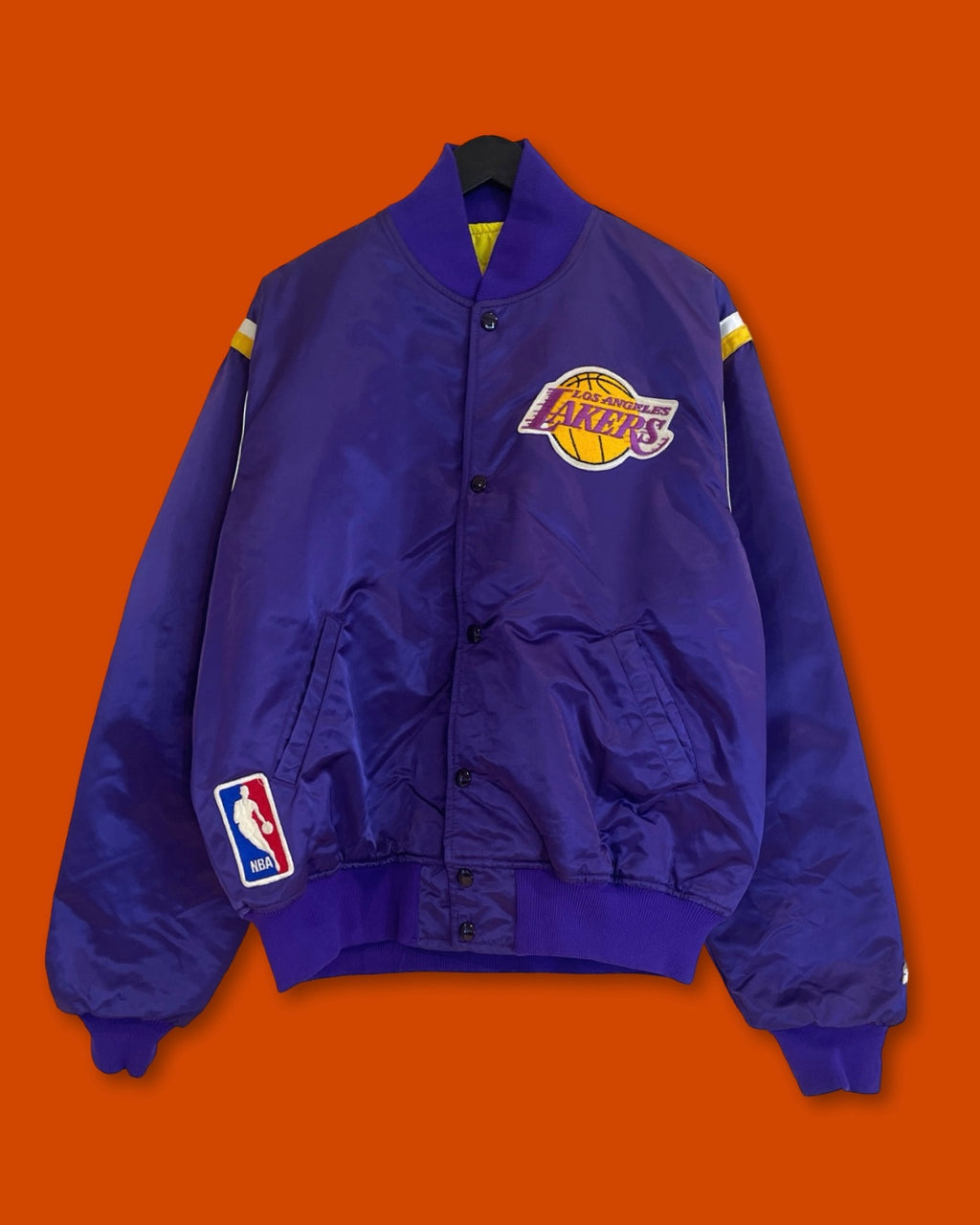 Vntg Starter Lakers Basketball Jacket (Large)