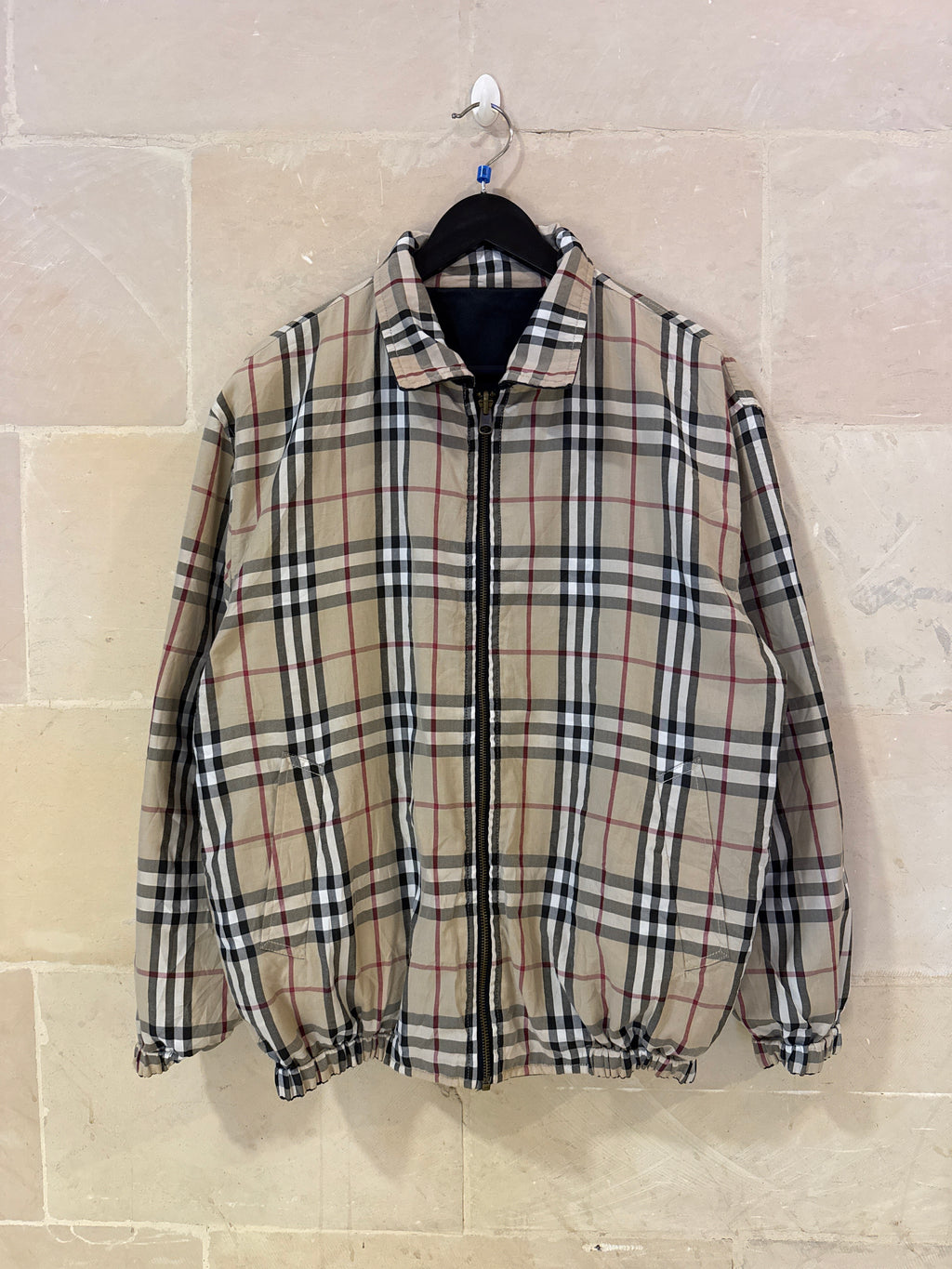 Vntg Burberry Harrington Jacket Reversible (Fits XL)