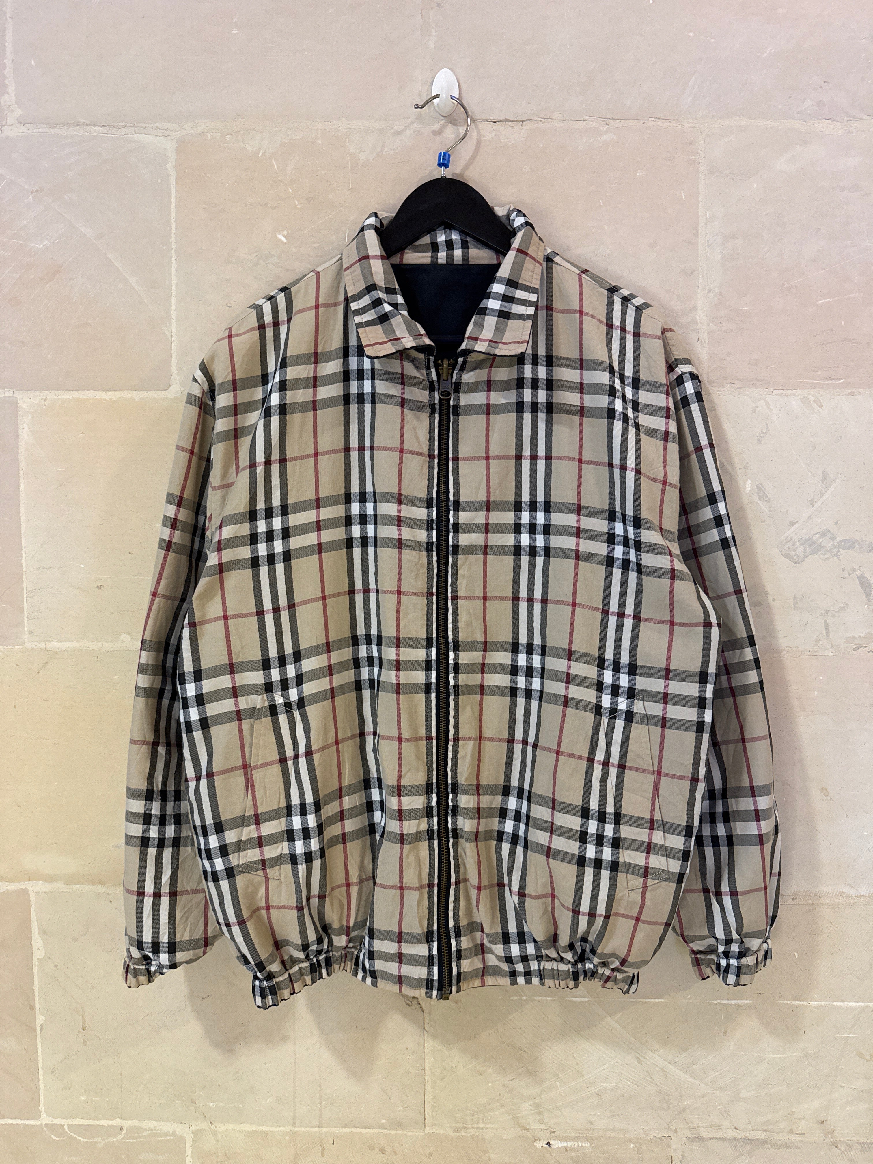 Vntg Burberry Harrington Jacket Reversible (Fits XL)