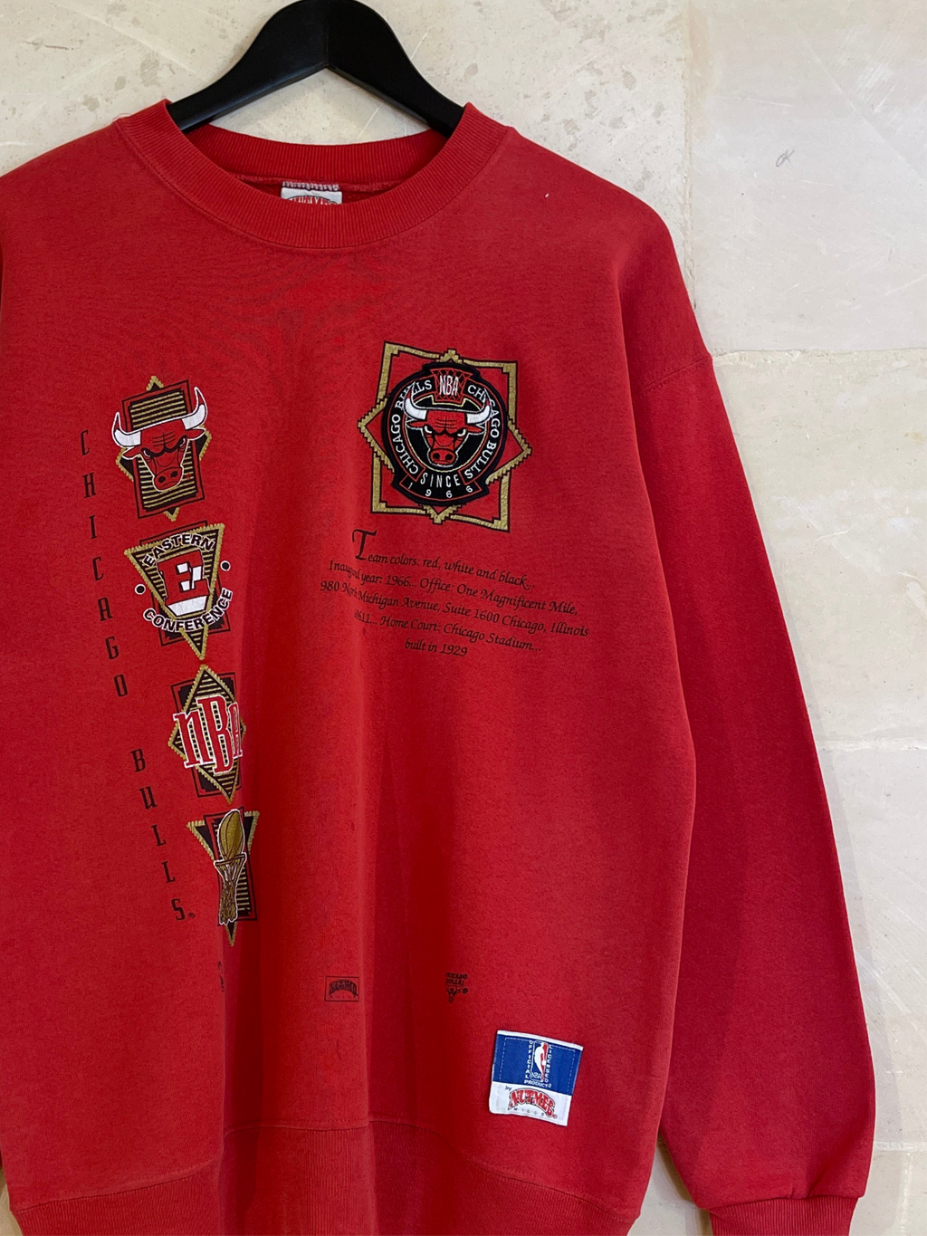 Vntg Chicago Bulls Sweatshirt Red (Medium) / SS