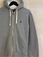Ralph Lauren Full Zip Gray Hoodie Jacket (Medium)