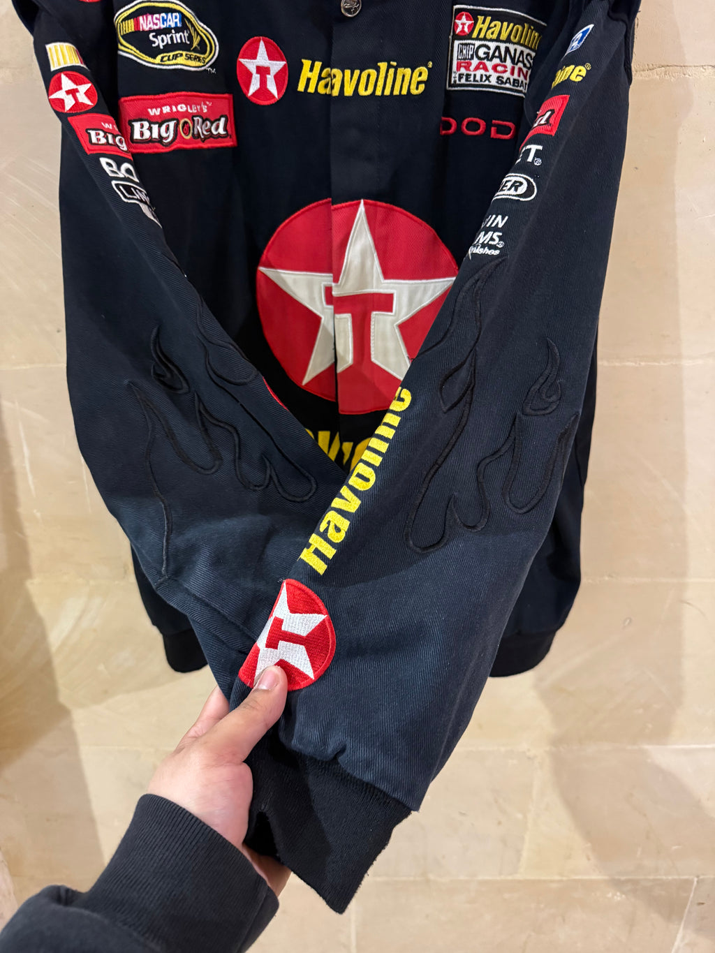 Vntg Havoline Flames Racing Jacket (Large)*