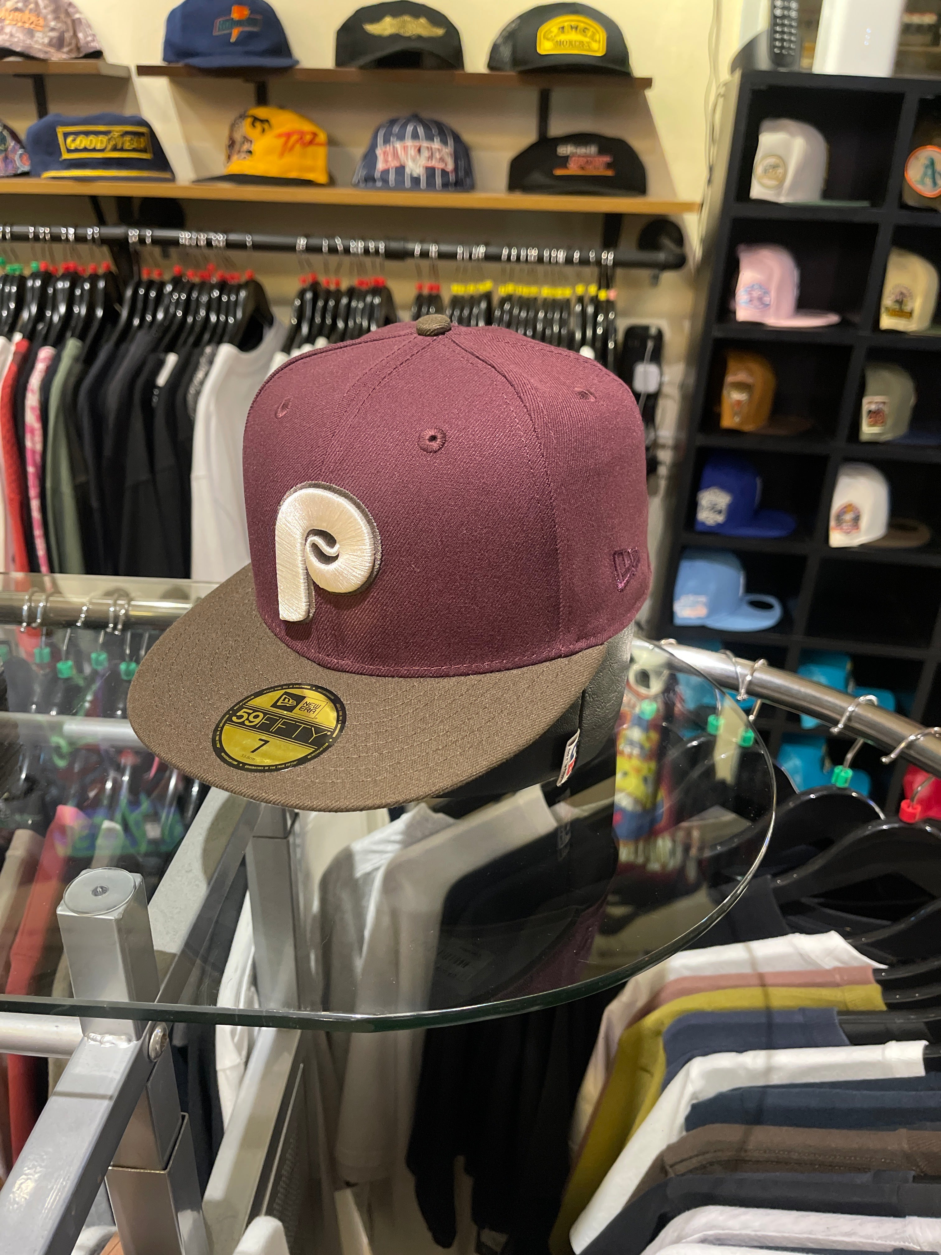 Brand New P.Phillies Closed Cap Choco-Maroon (Size 7)