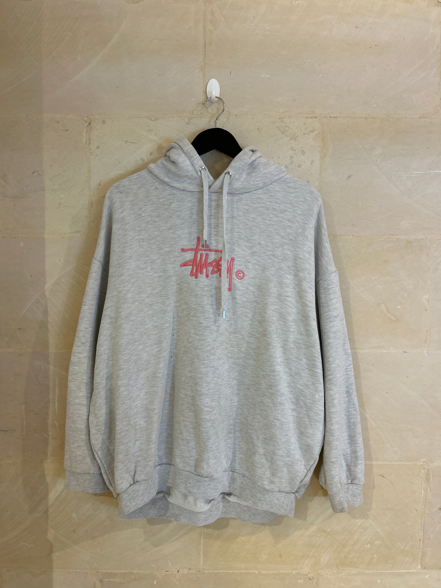 Stussy Spellout Embroidered Hoodie (Medium) Washable Stains