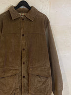 Burberry Brown Button Cords Jacket (Fits XL)