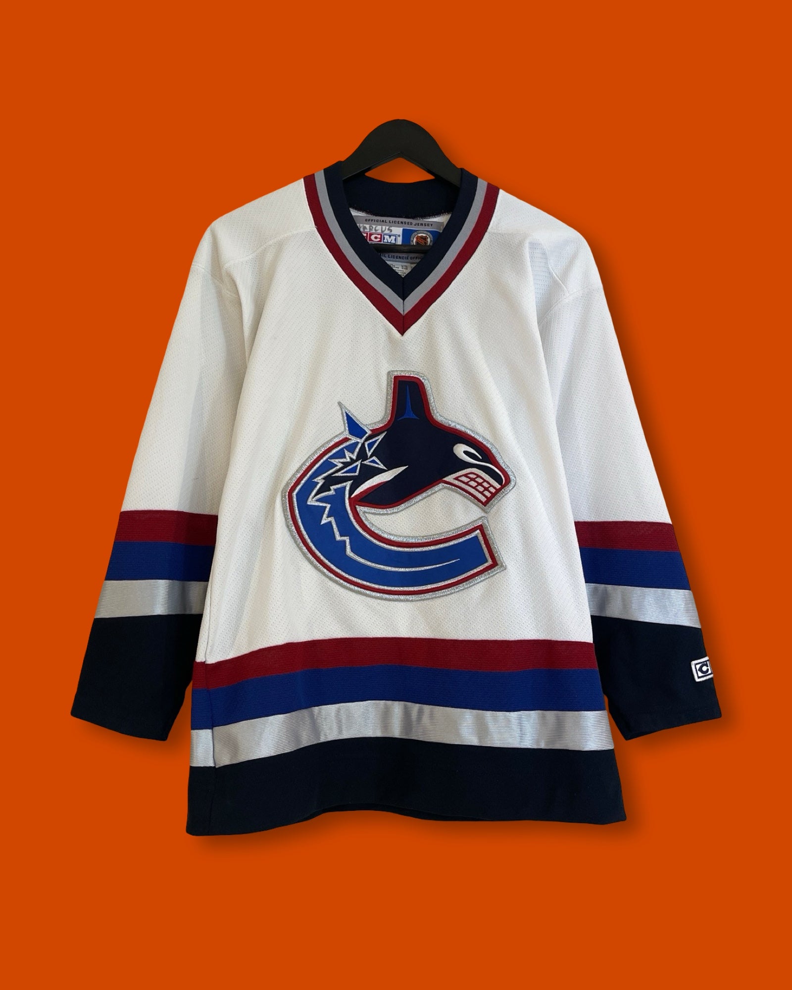 Vntg 90s Vancouver Canucks Hockey Jersey (Youth Large)