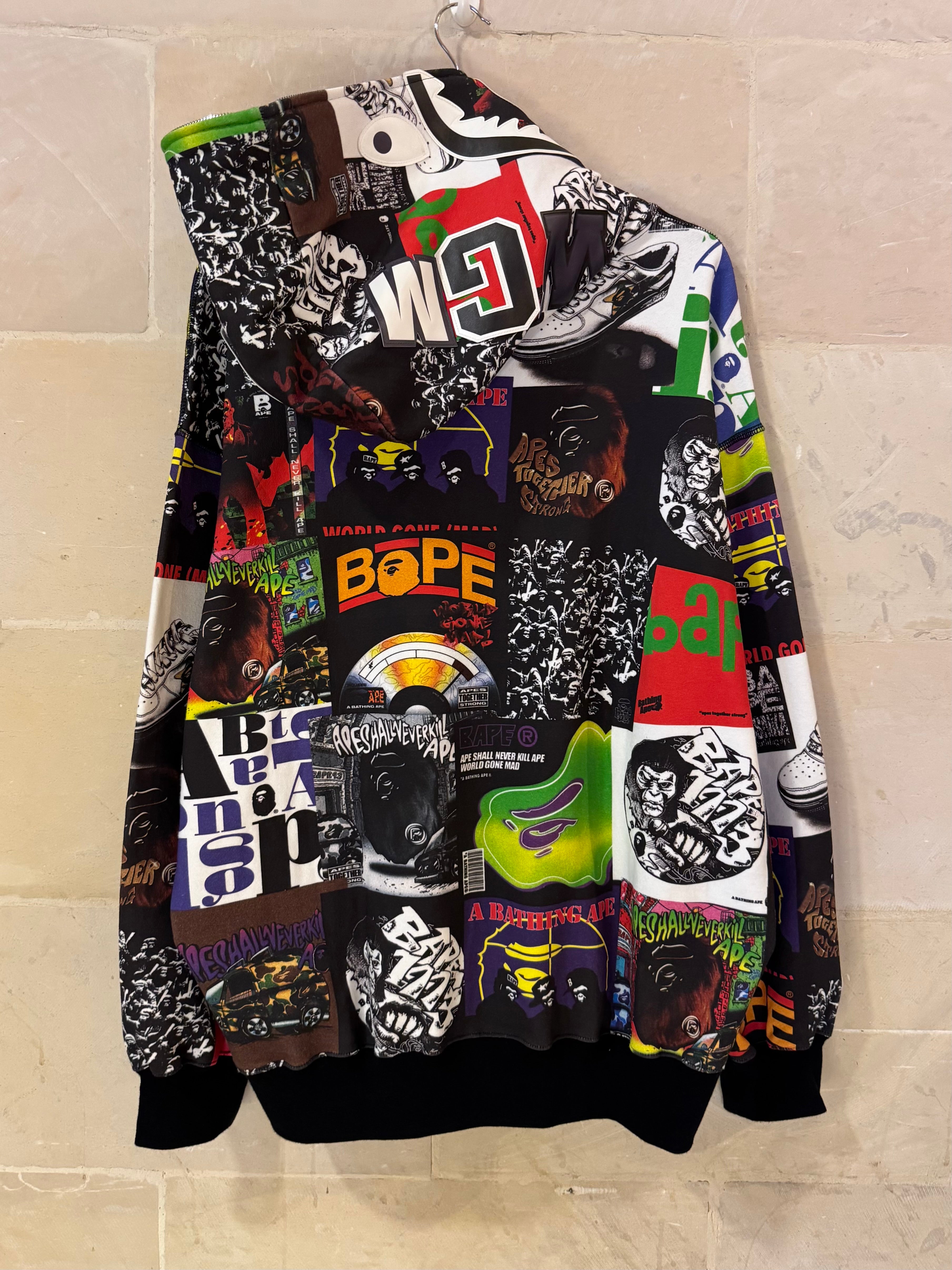 BAPE Album Multi Graphic Shark Hoodie (XL)  BRAND NEW/ Pull Out