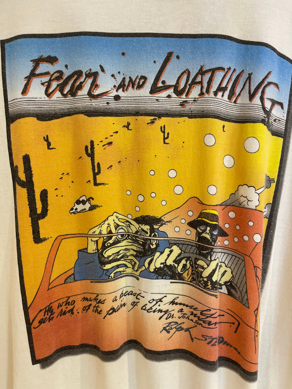 Vntg 1971 Art Fear And Lightning Tee (XXL)