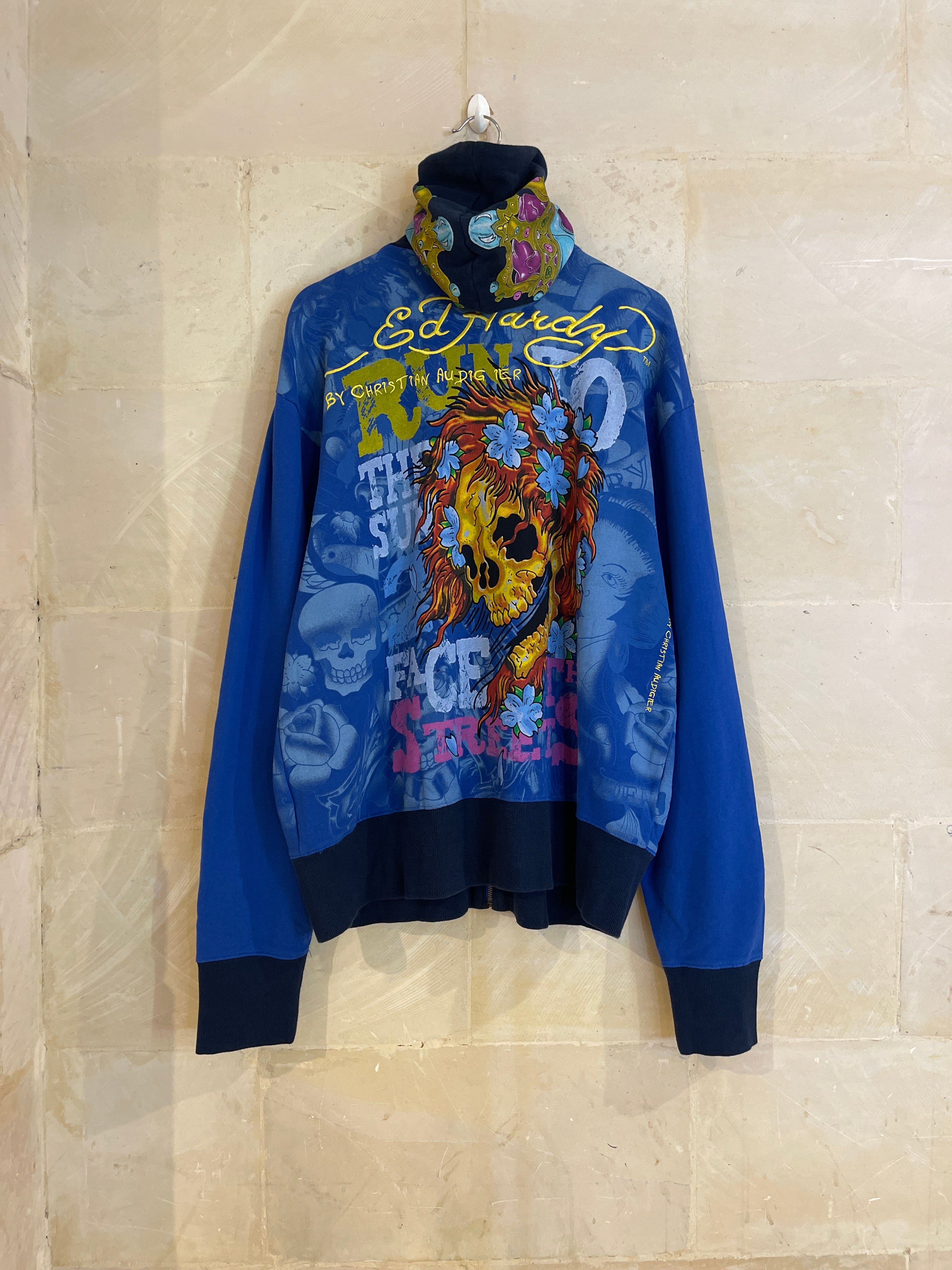 Ed Hardy Y2K Zip Hoodie Jacket (XXL)