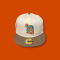 Brand New Detroit Tigers Closed Cap Cream-Choco (Size 7 1/8)
