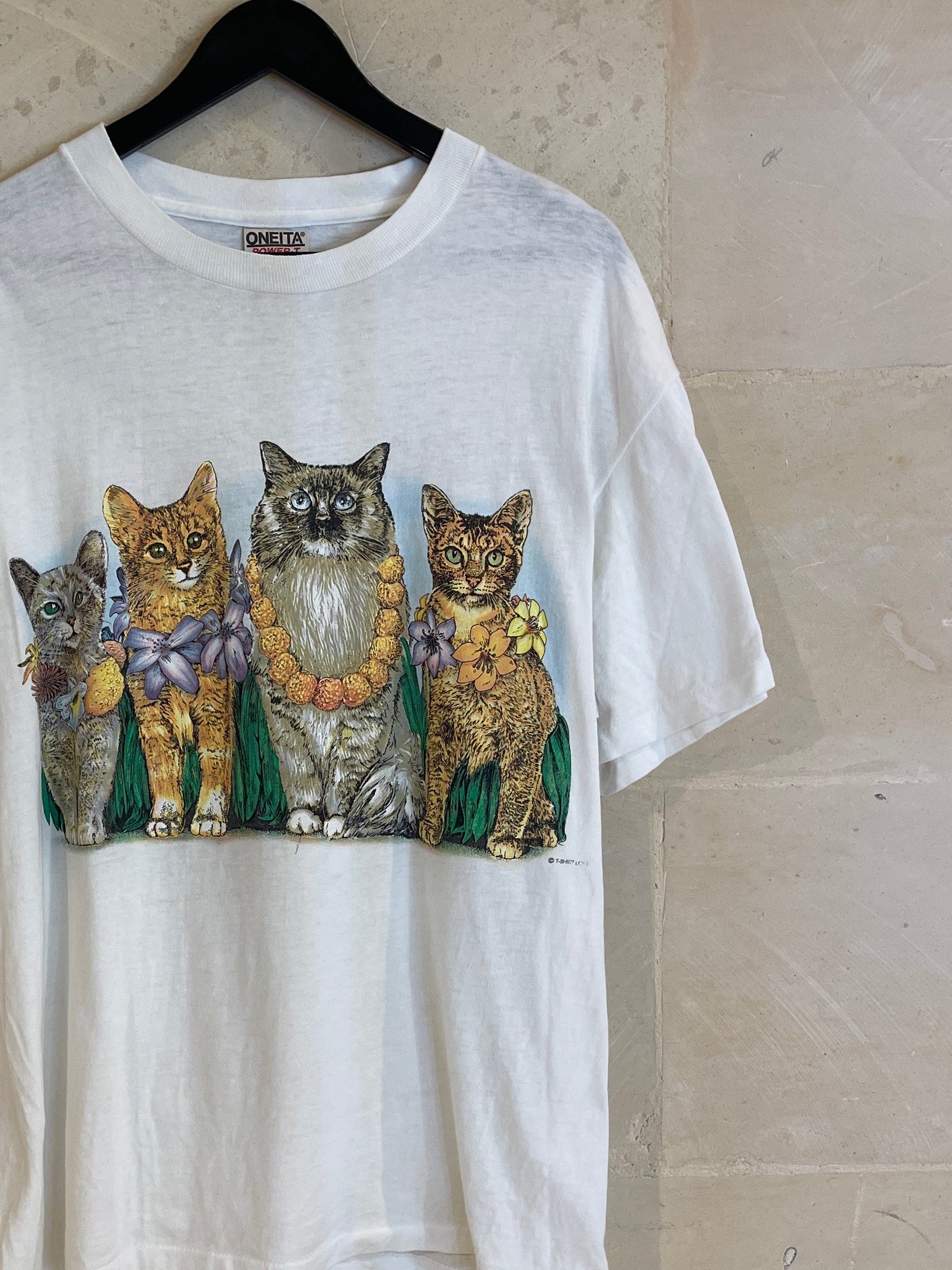 Vntg Hawaii Cats Tee (Large)