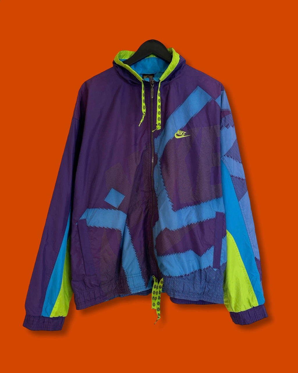 Vntg Nike Multi Color Windbreaker Jacket (Medium)