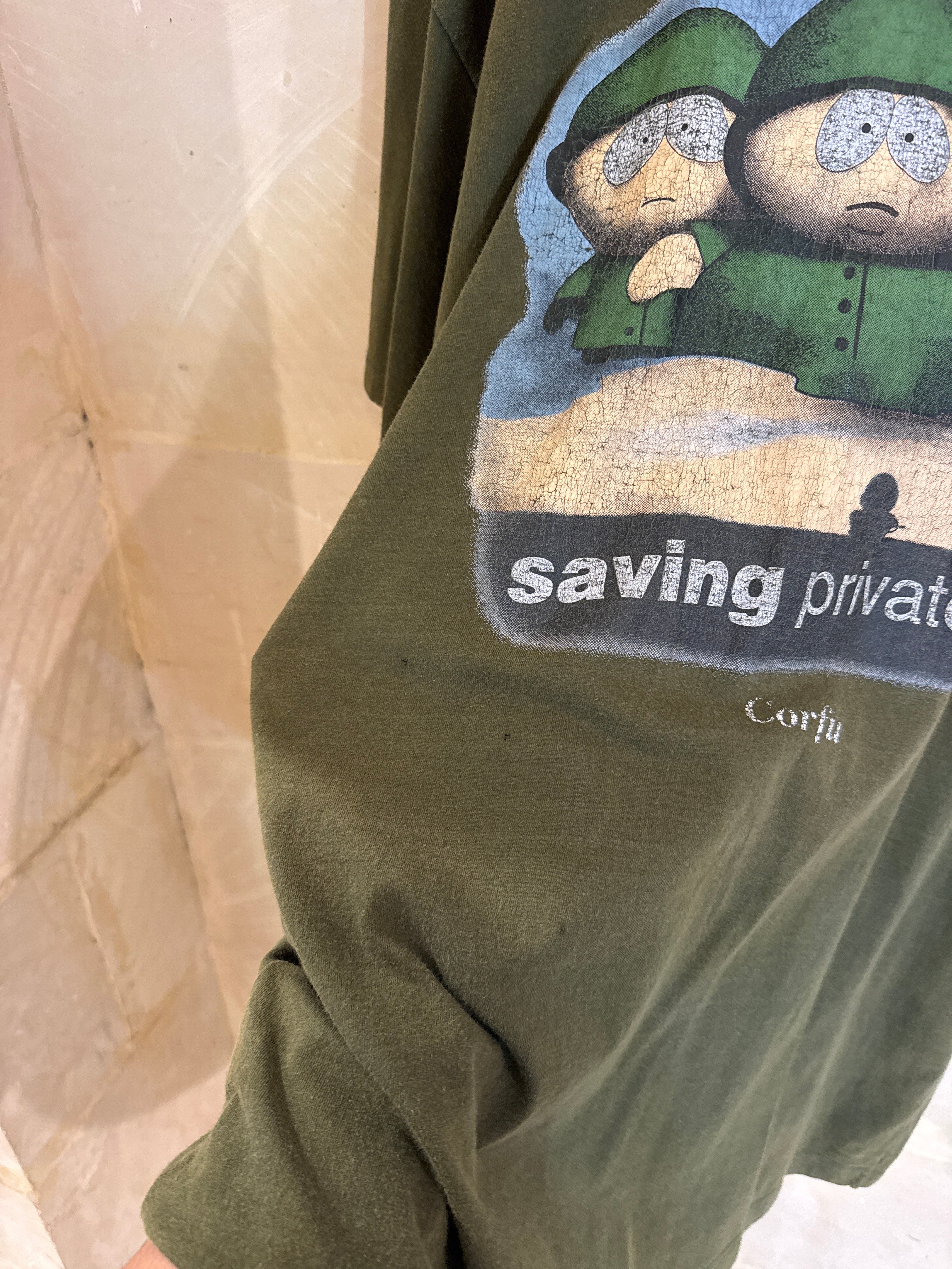 Vntg SouthPark Saving Private Ryan Parody Tee (Large)