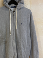 Ralph Lauren Full Zip Hoodie Jacket Gray (Medium)*