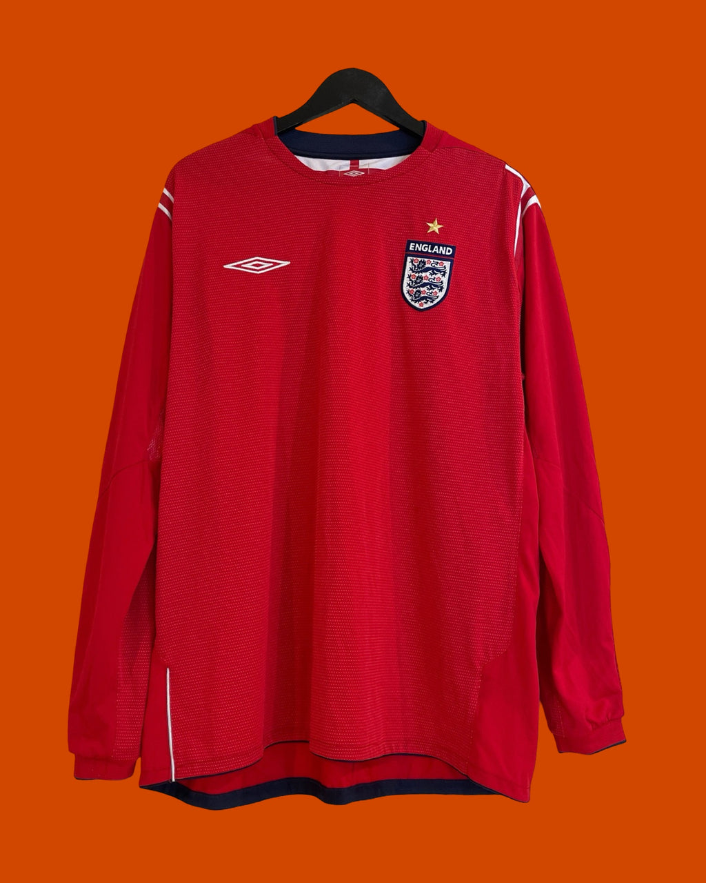 2004-06 UMBRO England Longsleeve Shirt(XL)*