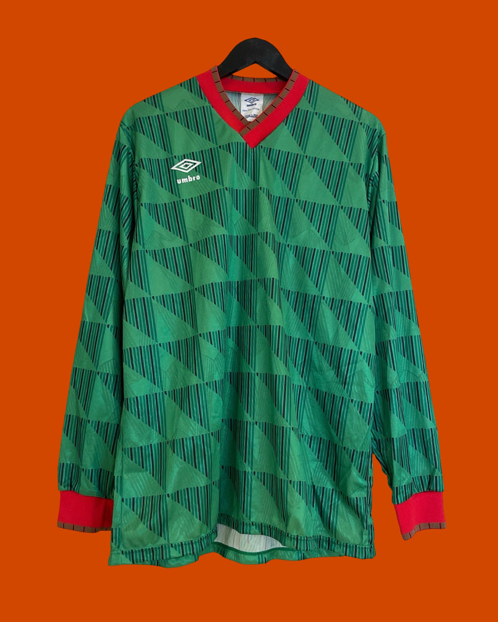 Vntg Blank UMBRO LS Green (Large)*/Pull Out