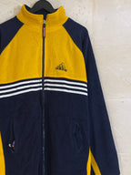 Vntg Adidas Sherpa Navy Yellow Sweatshirt (Large)/ SS