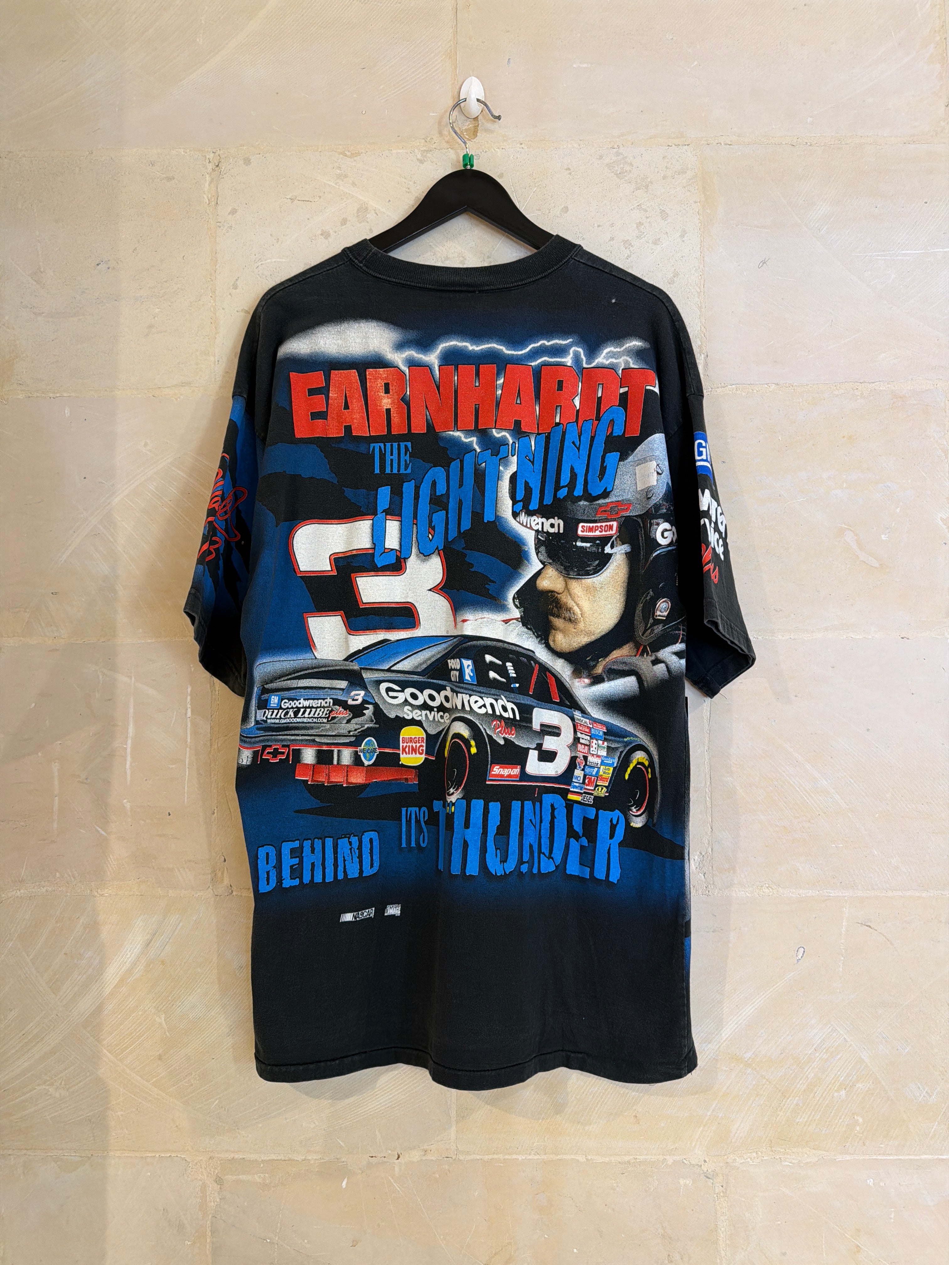 Vntg Dale Earnhartt Man Made Thunder Racing Tee (XL)