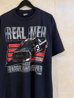 Vntg 1990 Real Men Wear Black And Silver Racing Tee (Medium) / SS