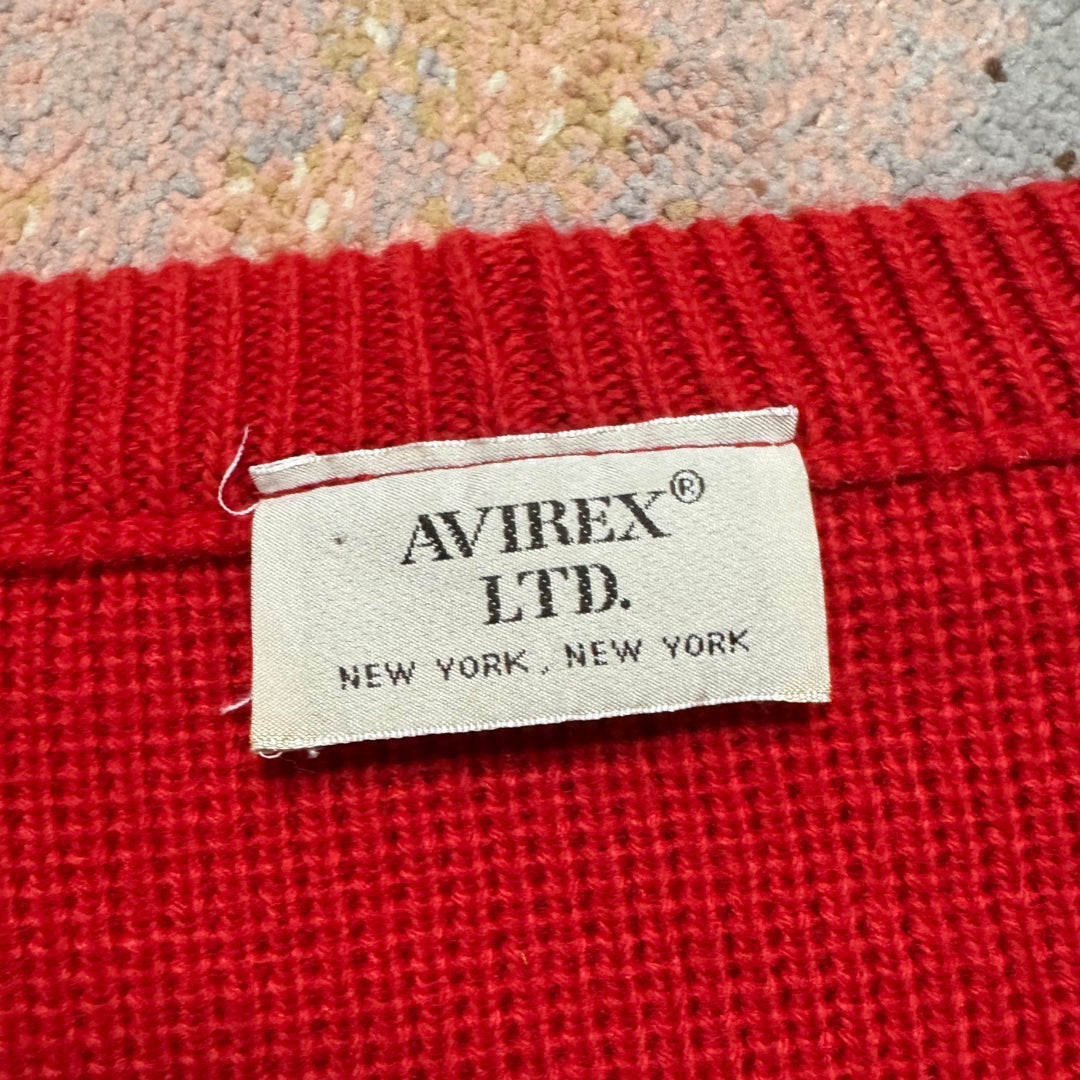 Vintage Avirex Knitted Cardigan Sweater (XL)