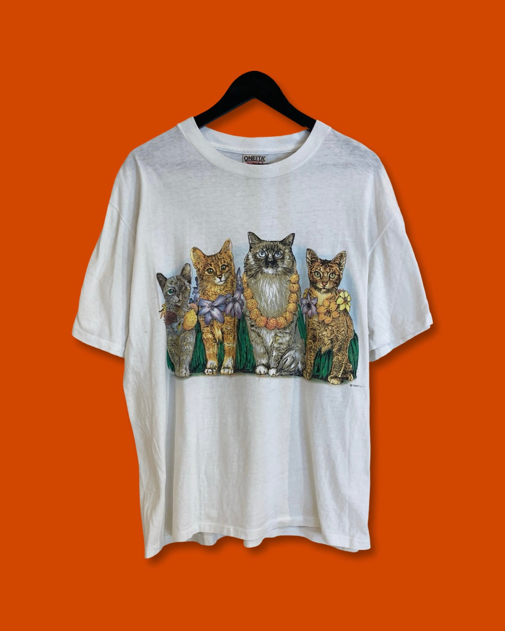 Vntg Hawaii Cats Tee (Large)