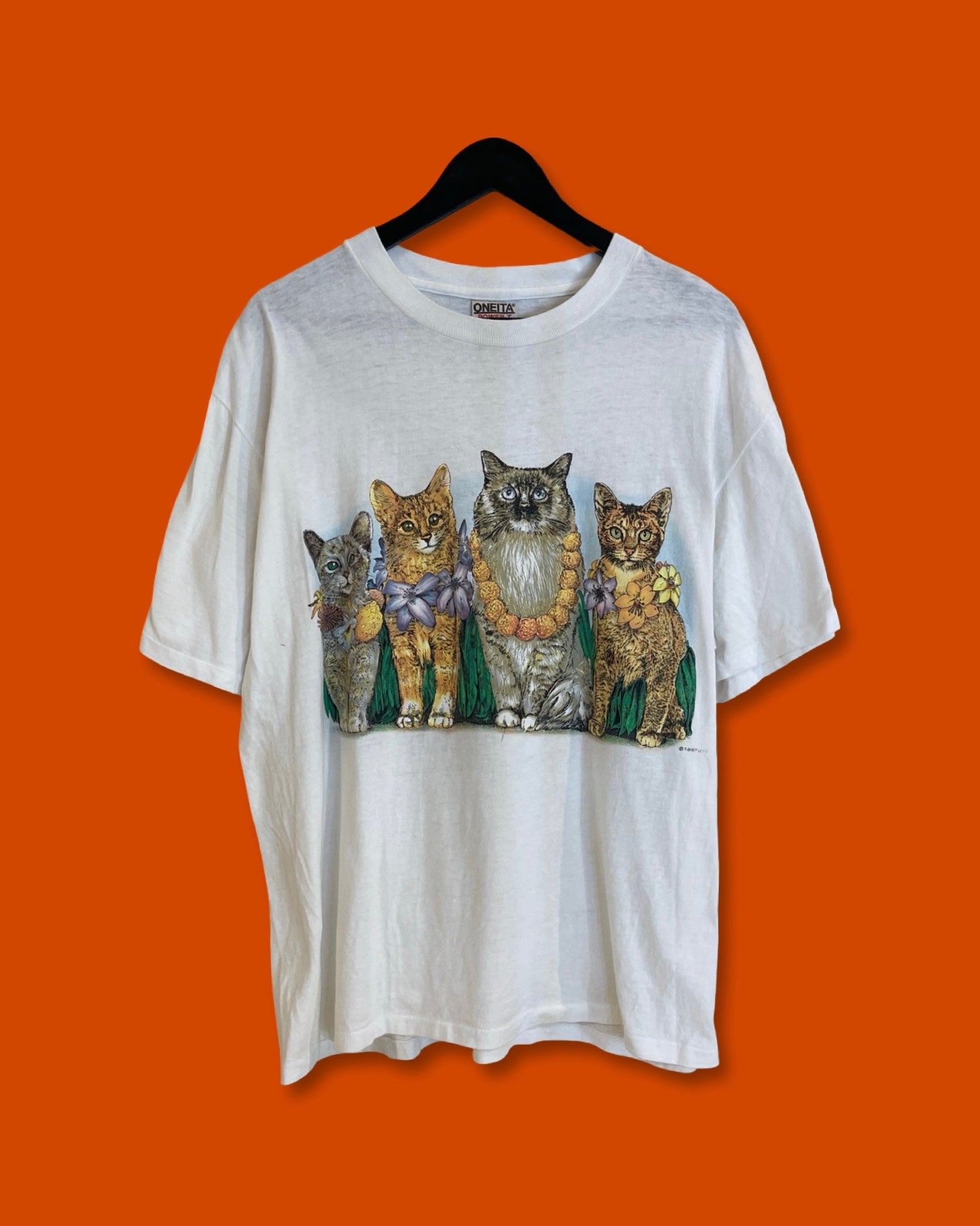 Vntg Hawaii Cats Tee (Large)