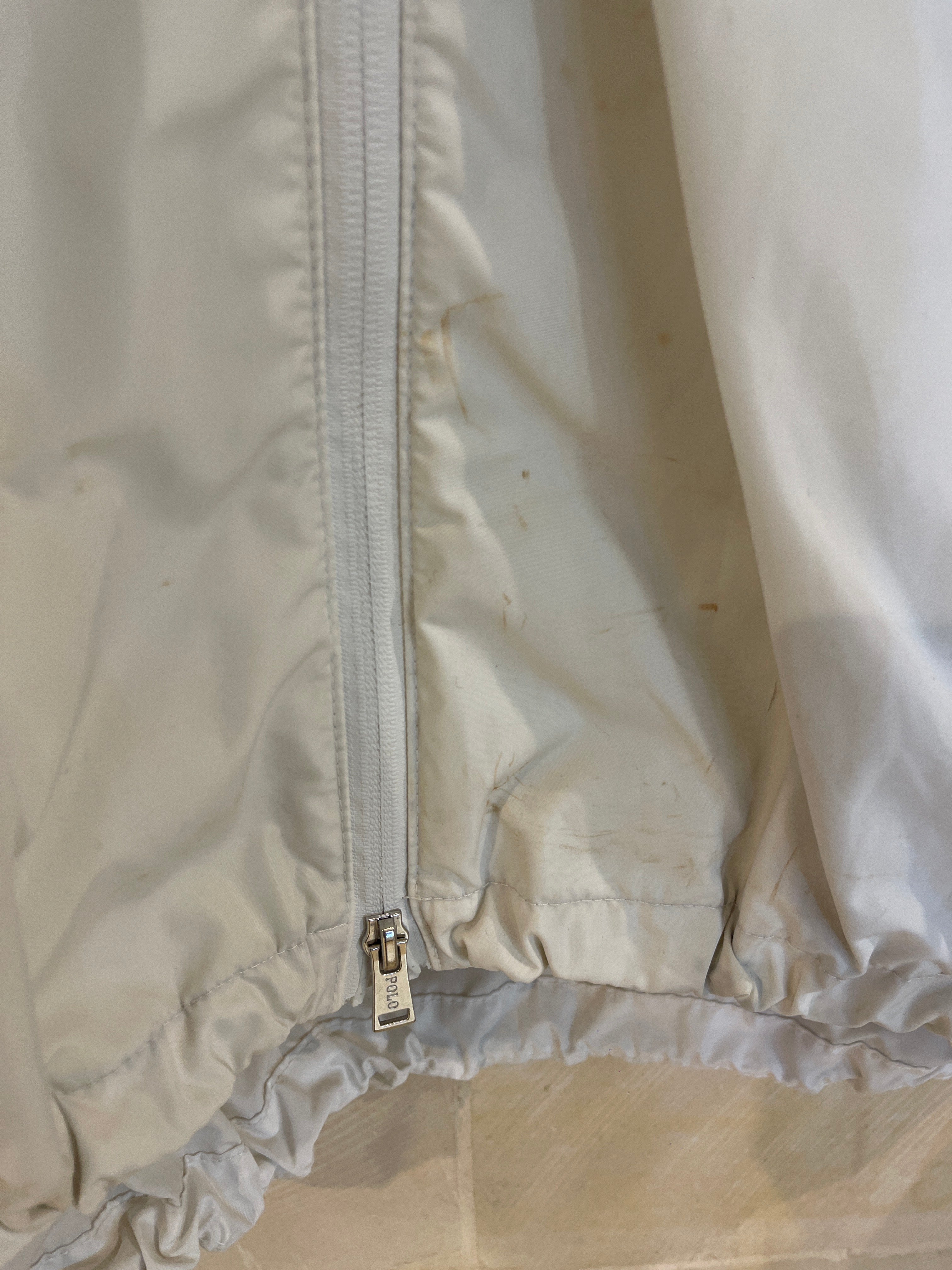 Polo Ralph Lauren White Windbreaker Hoodie Jacket (XXL)