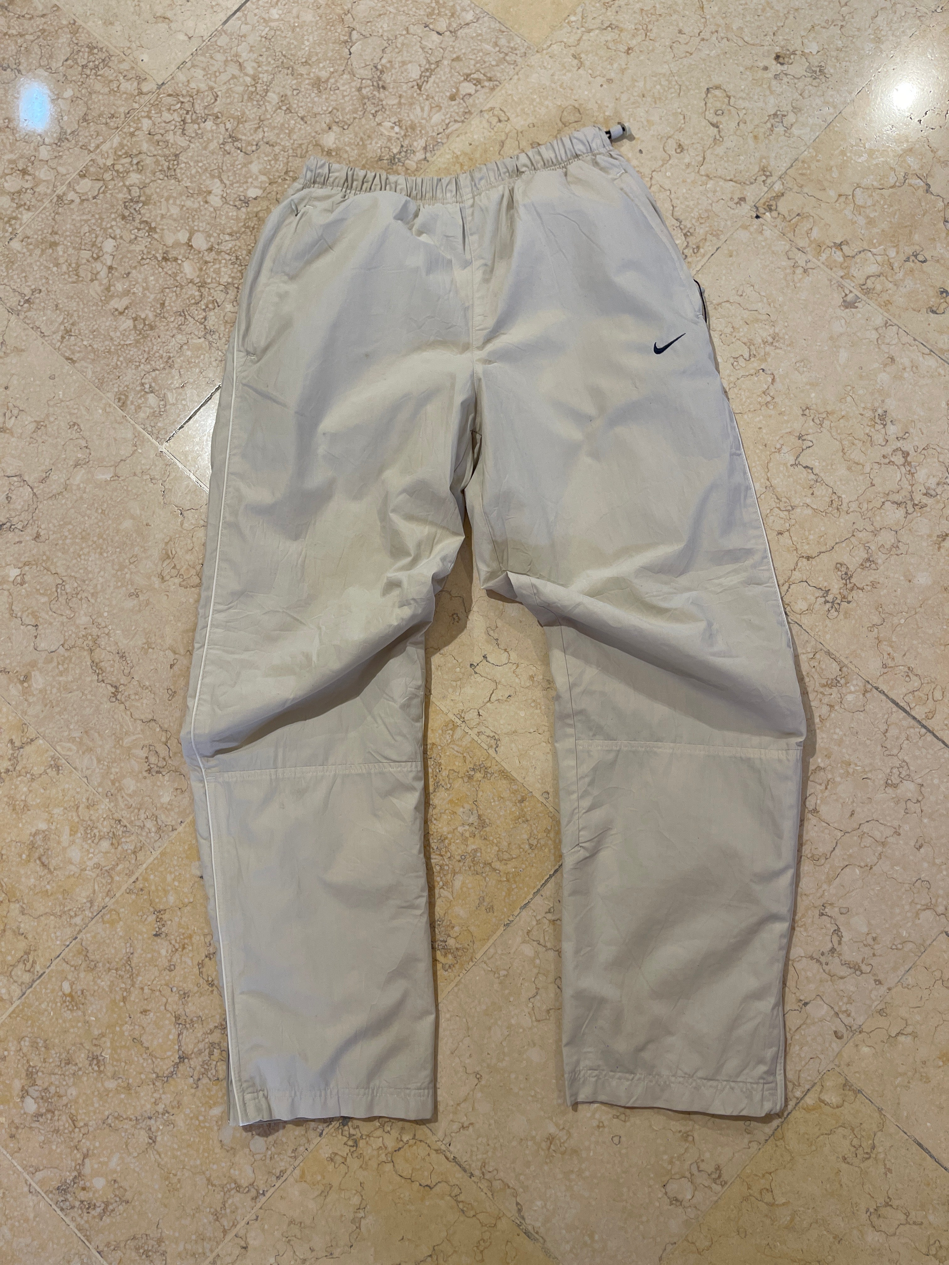 Vntg Nike White Track Pants (Small)*
