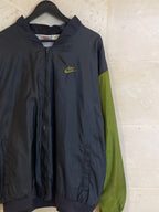 Vntg Nike Windbreaker Jacket Black/Green(Small)