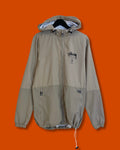 Stussy Windbreaker Brown Zip Hoodie Jacket (Small)