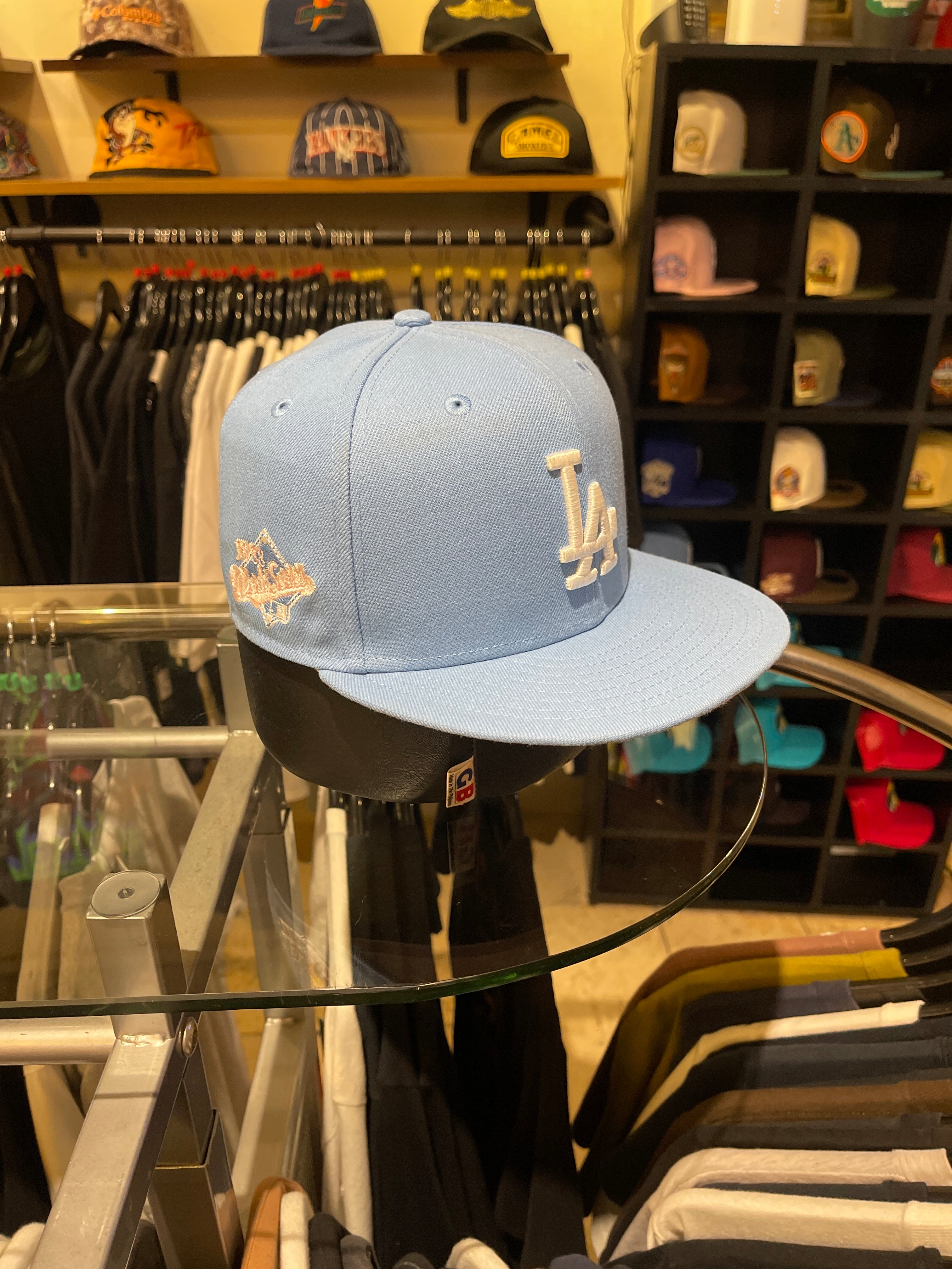 Brand New LA Dodgers Closed Cap Powder-Blue (Size 6 7/8)