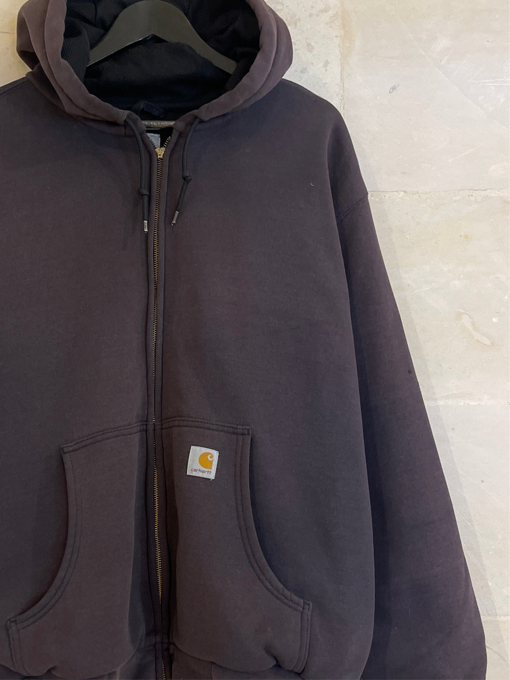 Carhartt Choco Brown Hoodie Jacket (Fits XL)