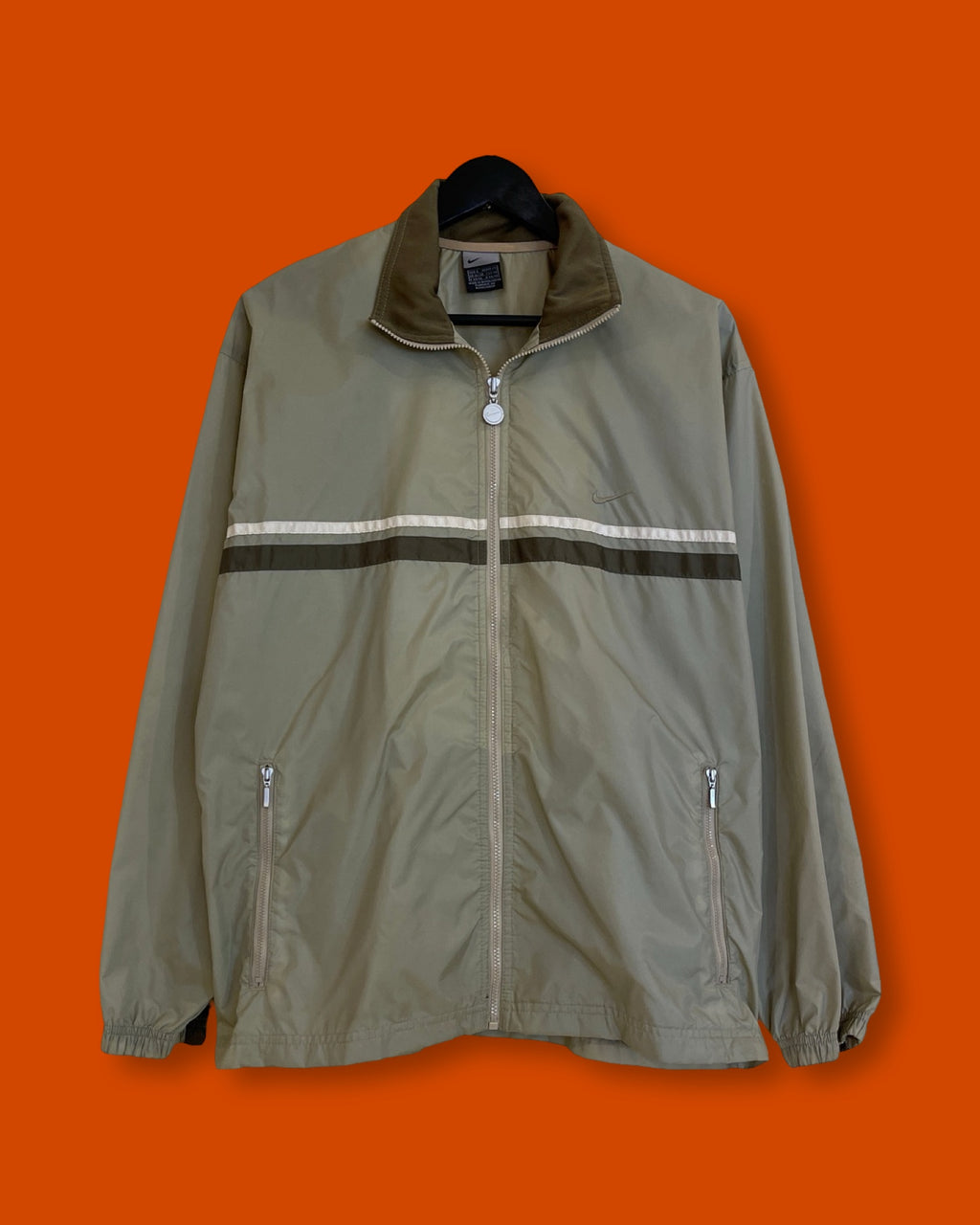 Vntg Nike Windbreaker Olive Jacket (Small)/ SS