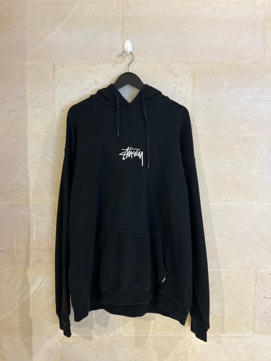 Stussy Embroidered Spellout Hoodies (Fits Large)