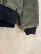 Vntg Carhartt Snta Fee Army Green Hoodie Jacket (XL)