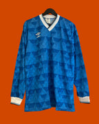 Vntg Blank UMBRO LS Teal Shirt (Large)*/Pull Out