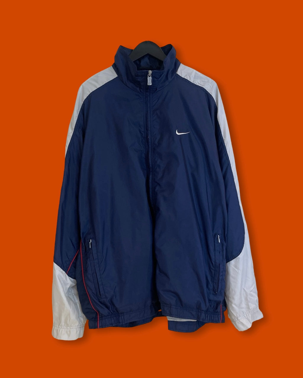 Vntg Nike Navy-Gray Windbreaker Jacket (XL)/ SS