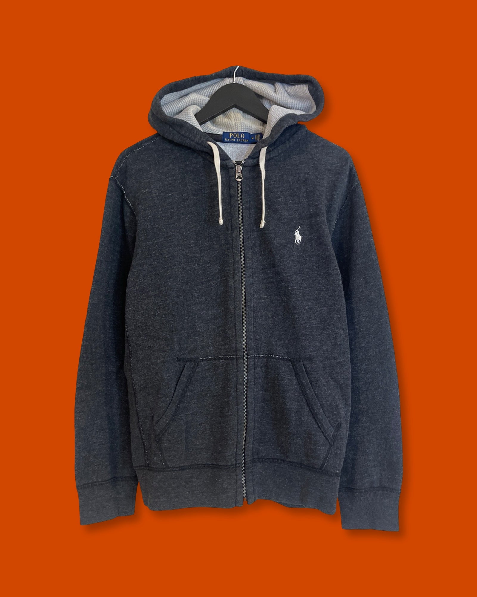 Ralph Lauren Full Zip Black Hoodie Jacket (Medium)