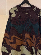 Vntg Knitted Sweater (Medium)