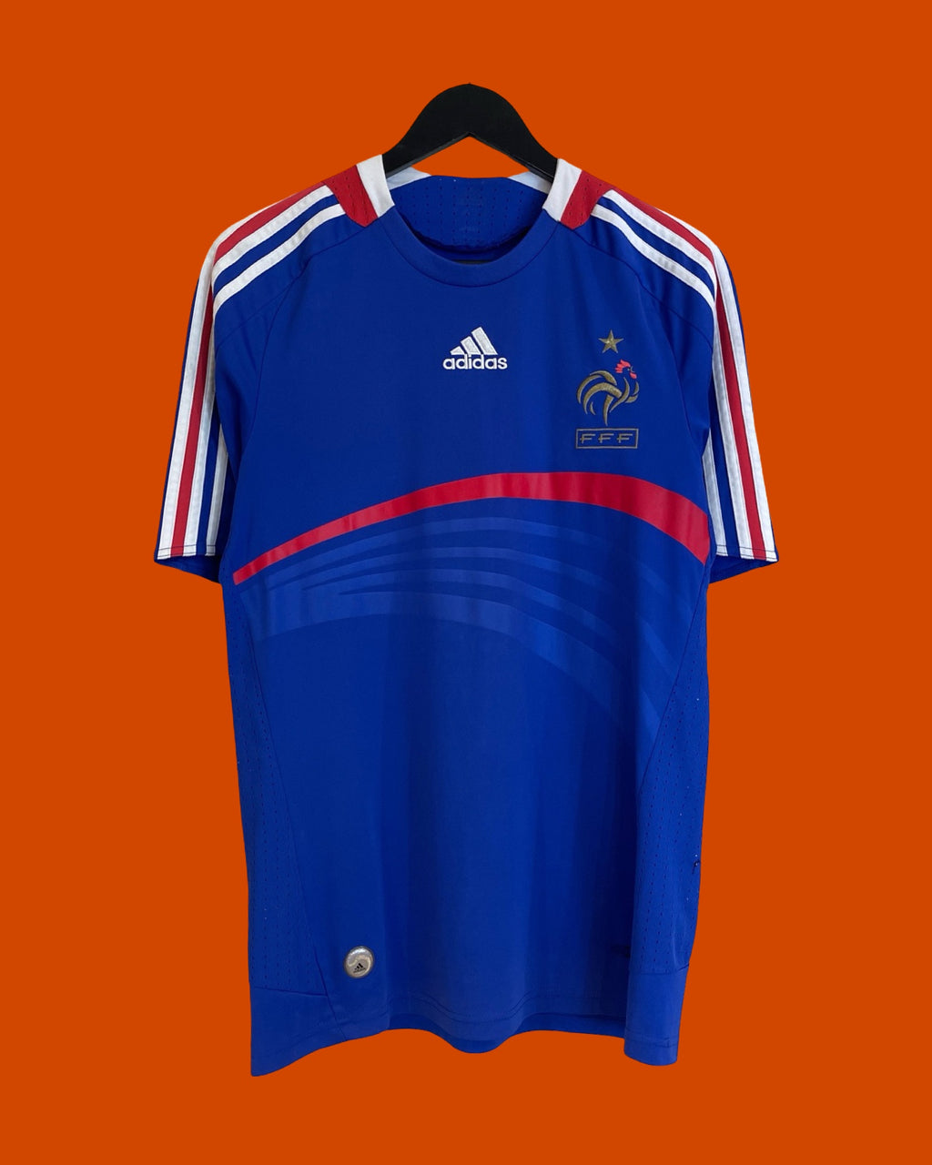 2007-09 France Home Football Shirt (Fits Large)*/Pull Out