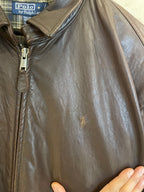Vntg Ralph Lauren Harrington Leather Jacket (Large)