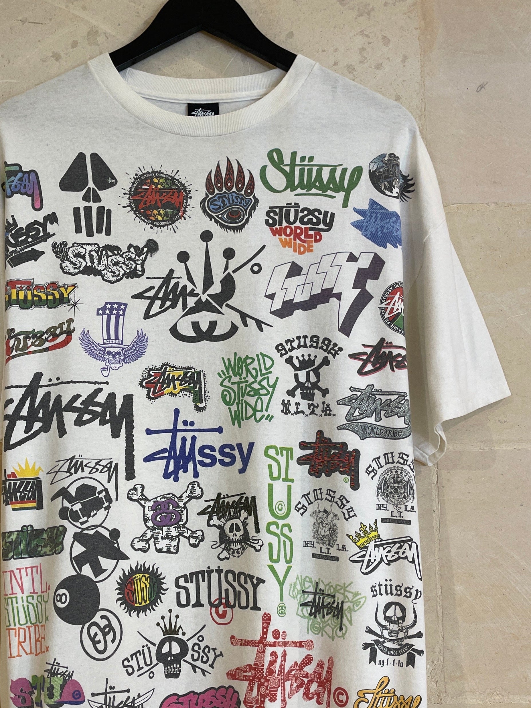 Vntg Stussy Logos Tee (XL)